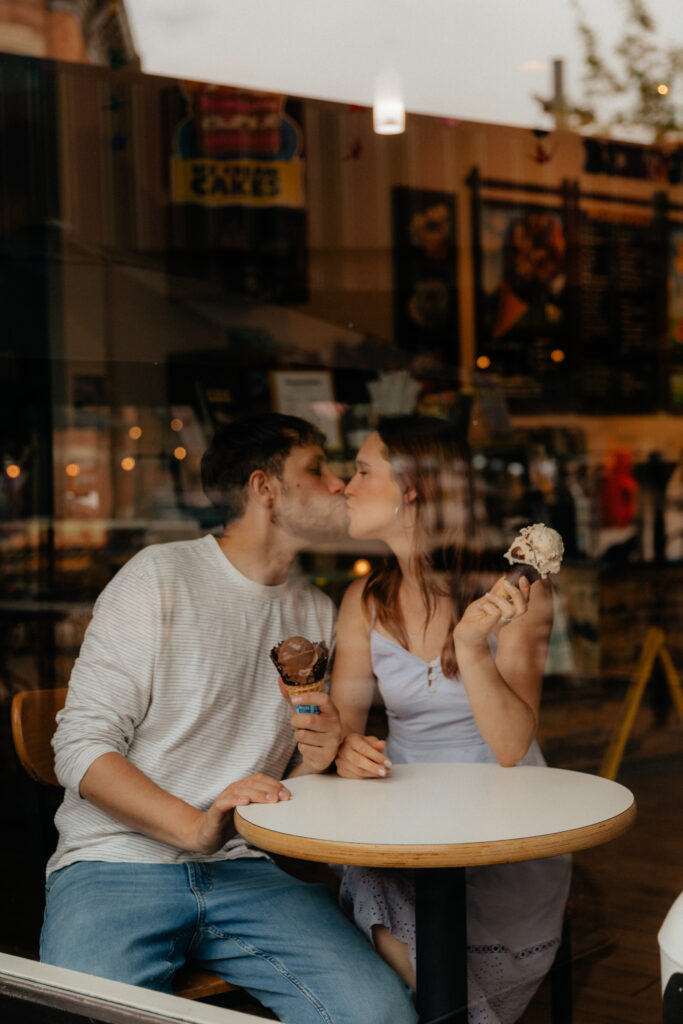 Ice cream shop date night in Fort Collins, Colorado by Colorado Wedding Photographer Mrs. Ferree Photography