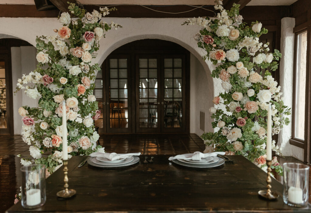 sweetheart table at Villa Parker Wedding venue