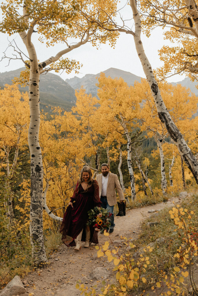 Fall elopement in Rocky Mountain National Park