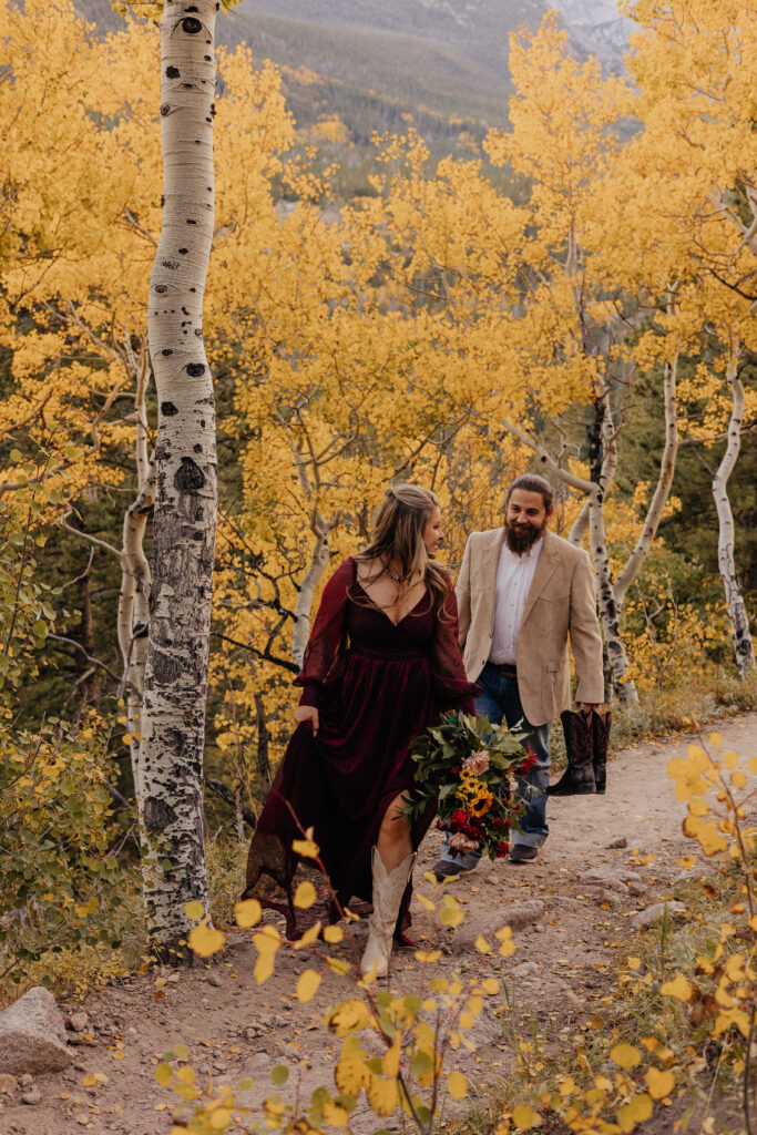 Fall elopement in Rocky Mountain National Park