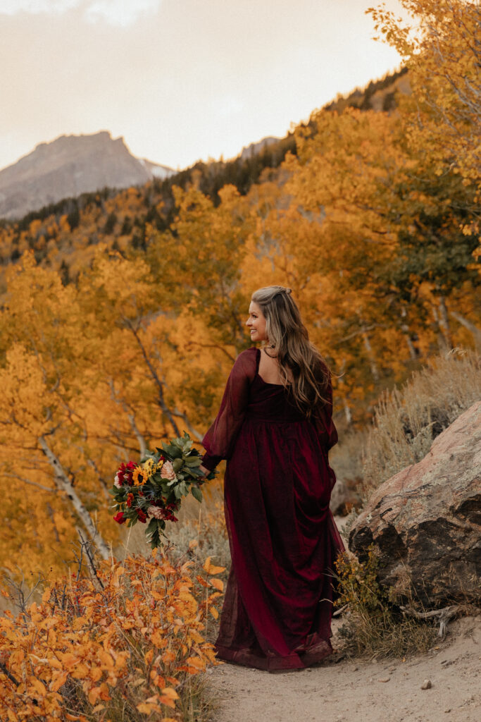 Fall elopement in Rocky Mountain National Park