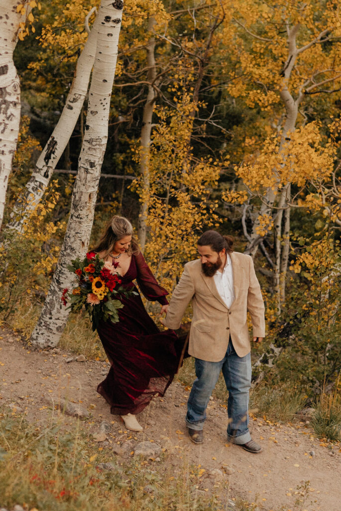 Fall elopement in Rocky Mountain National Park