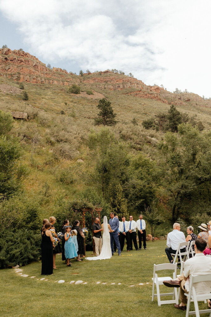 stone mountain lodge wedding photo in northern colorado