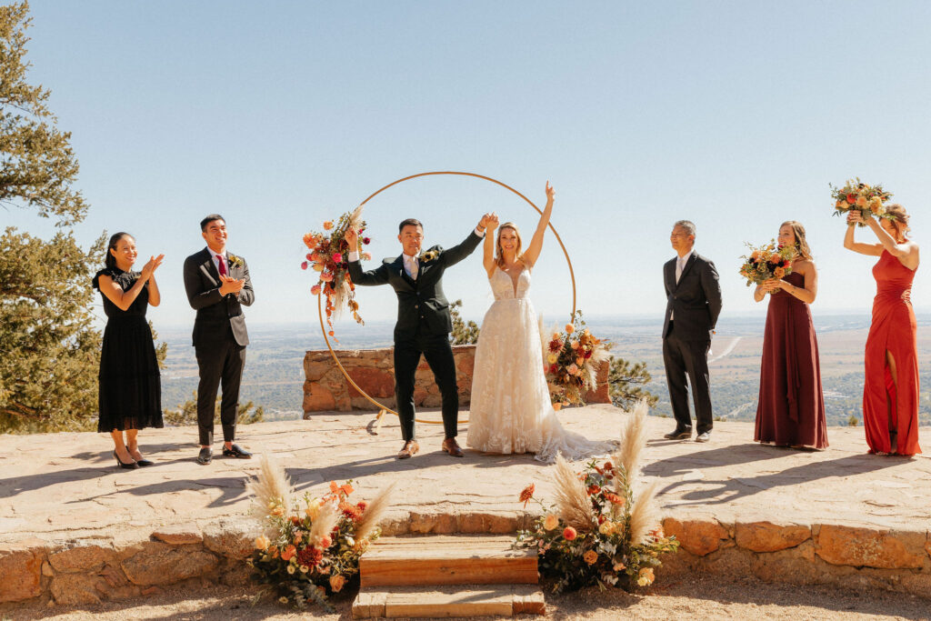 northern colorado wedding venue at sunrise amphitheater