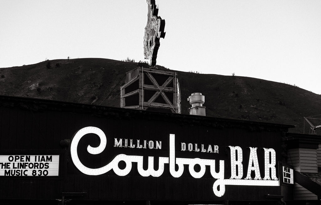 Jackson Hole Engagement Session at the Million Dollar Cowboy Bar