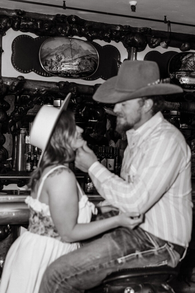 Million Dollar Cowboy Bar Engagement Photos 