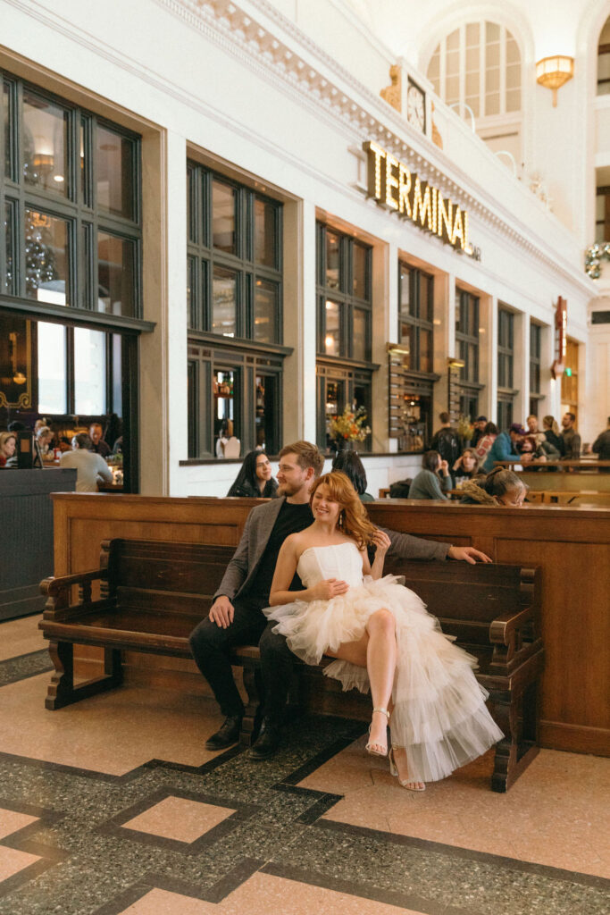 Romantic Union Station Engagement Session 