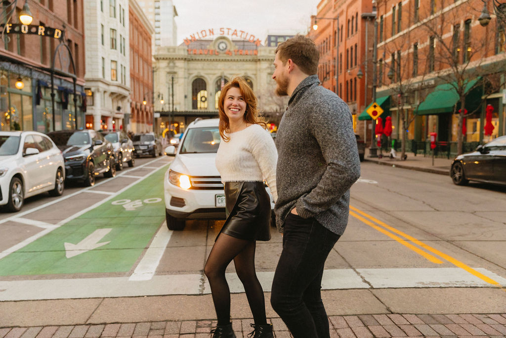 Union Station Engagement Session at night