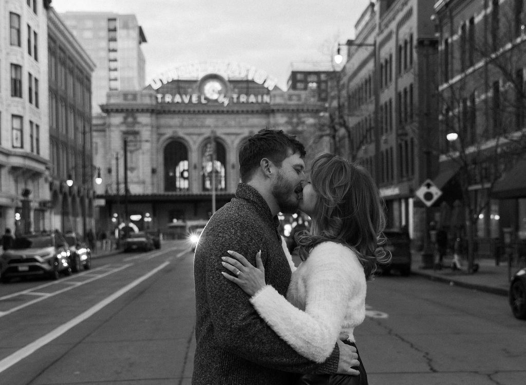 Union Station Engagement Session at night