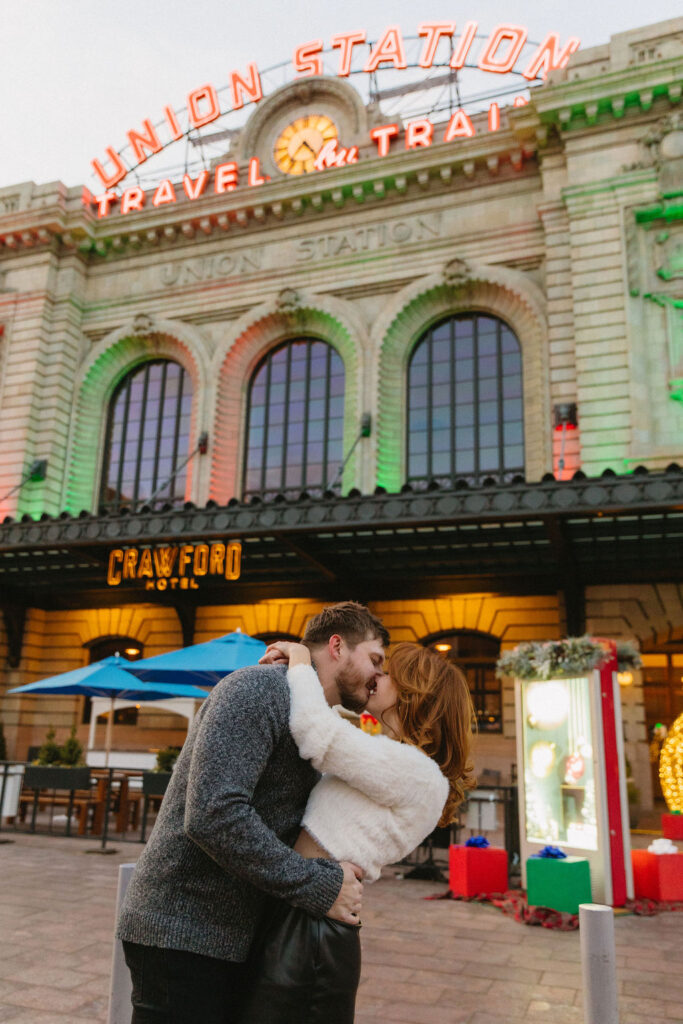 Union Station Engagement Session at night