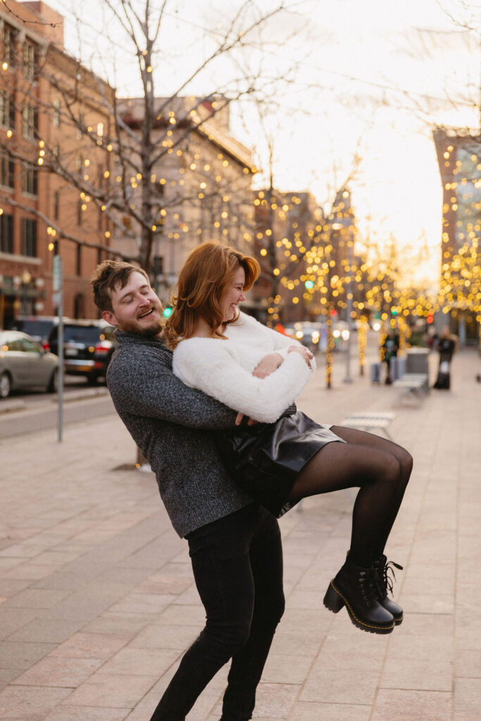 Union Station Engagement Session at night