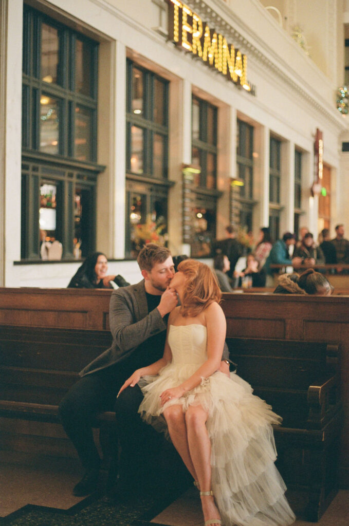 Romantic Union Station Engagement Session 