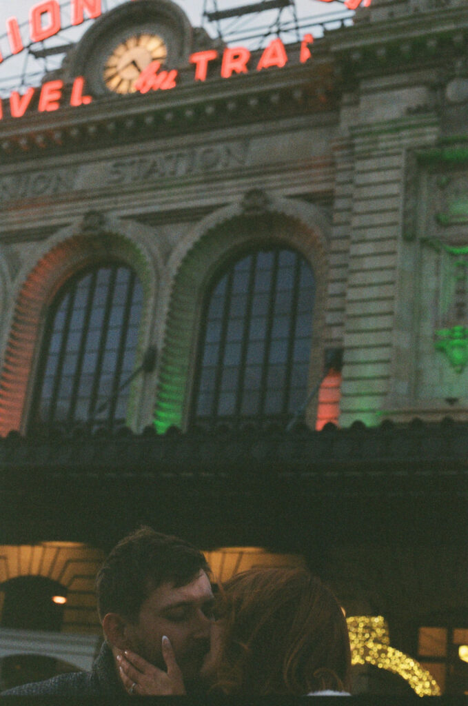 Union Station Engagement Session at night