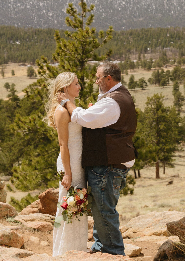 Wedding photos at 3M Curve in Colorado 