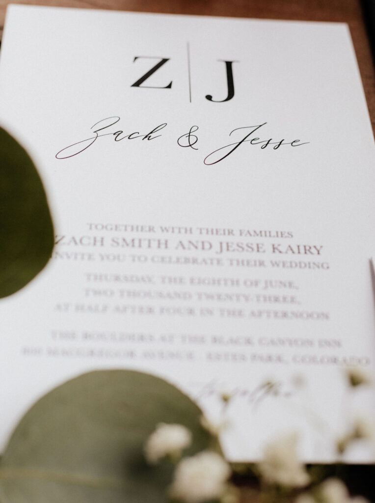 Wedding details by Estes Park Wedding Photographer