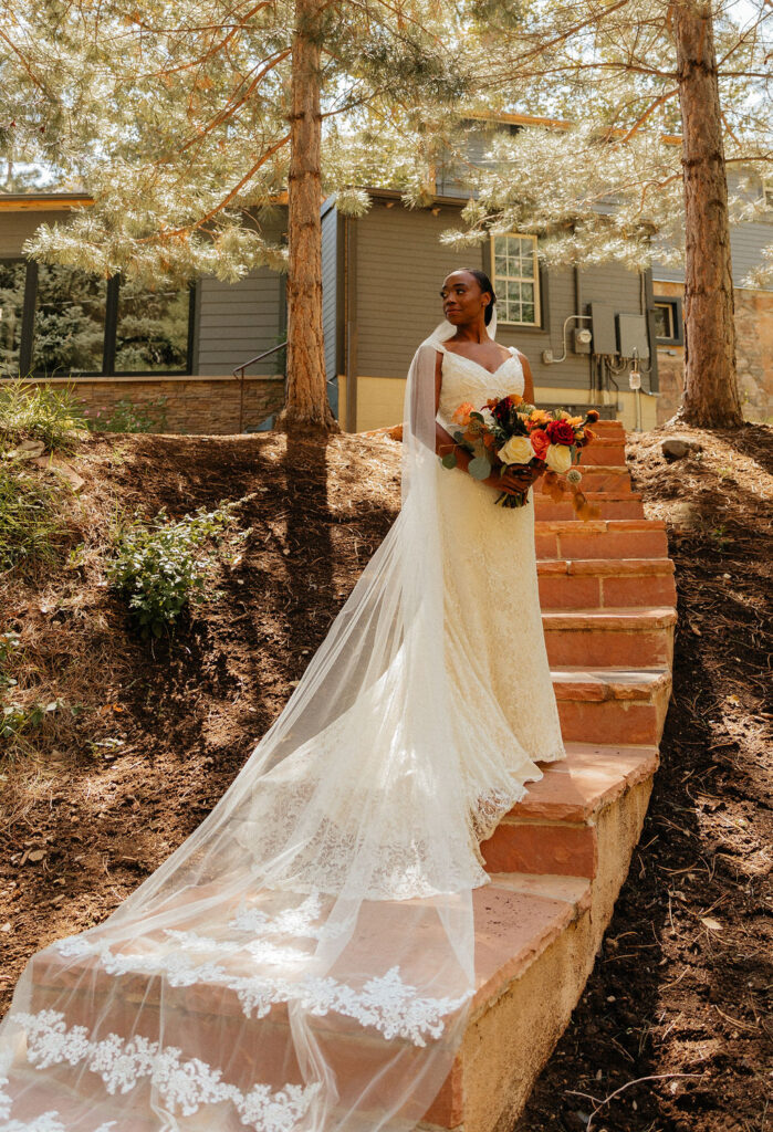 Wedding portraits at Copper Falls Wedding Venue in Loveland, Colorado 