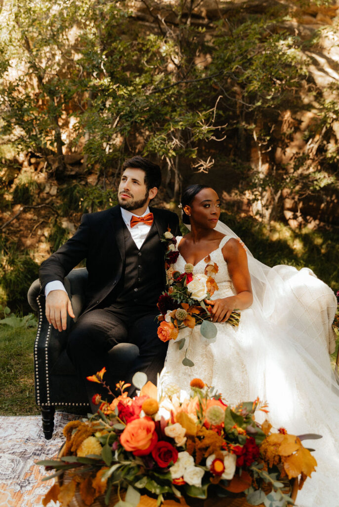 Fall wedding florals at a fall Colorado wedding 