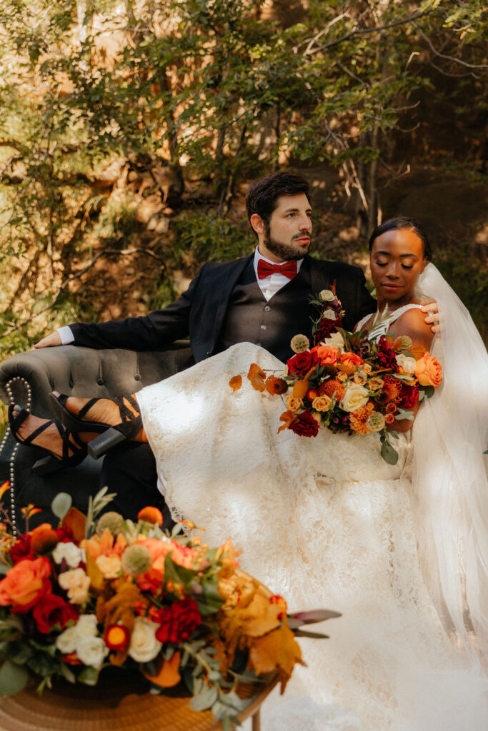 Fall wedding florals at a fall Colorado wedding 