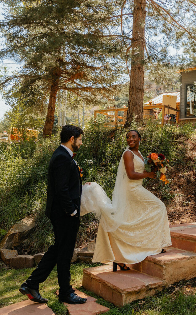 Wedding portraits at Copper Falls Wedding Venue in Loveland, Colorado 