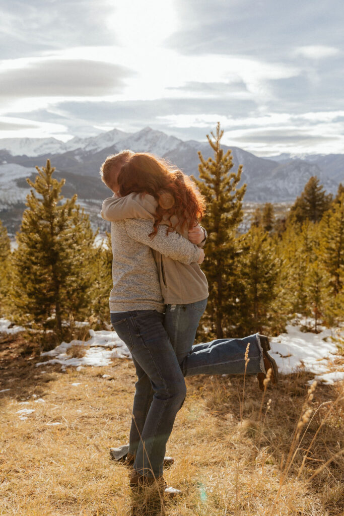 surprise proposal at sapphire point overlook 