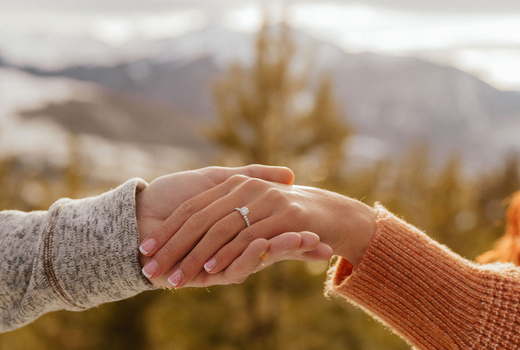 surprise proposal at sapphire point overlook 