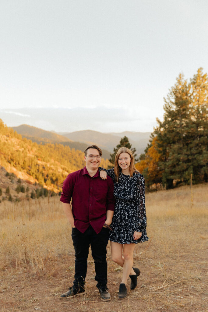 Colorado fall engagement session by Colorado wedding photographer mrs ferree photography at mt falcon 