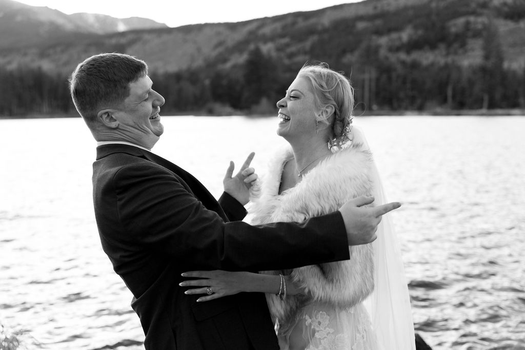 Adventure Elopement with dreamy backdrops and mountain views at Sprague Lake