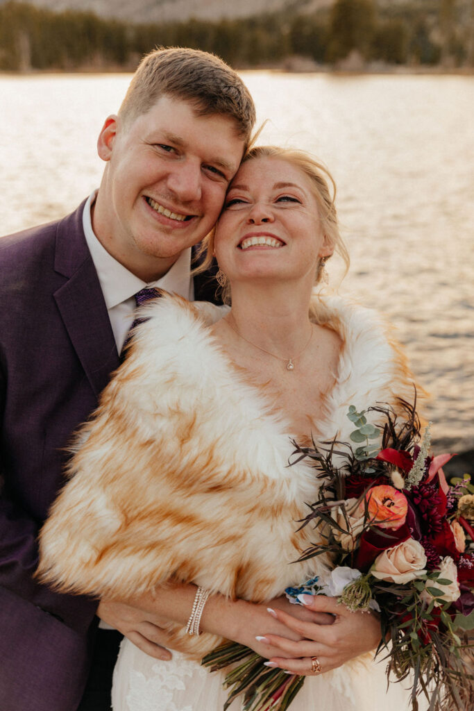 Adventure Elopement with dreamy backdrops and mountain views at Sprague Lake