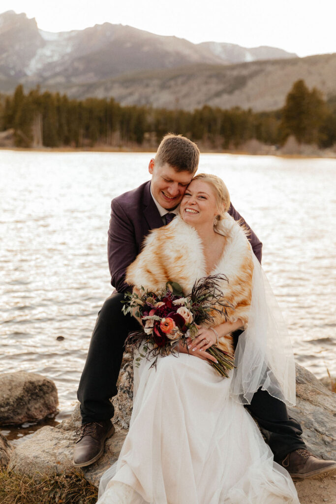 fall sprague lake wedding photos in rmnp