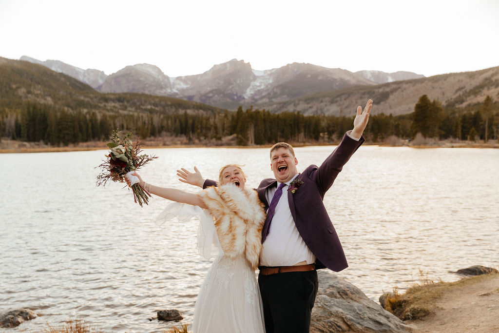 fall sprague lake wedding photos in rmnp