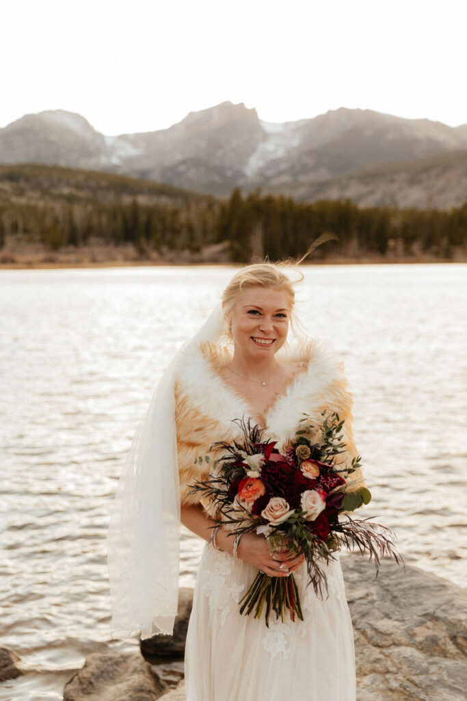 fall sprague lake wedding photos in rmnp