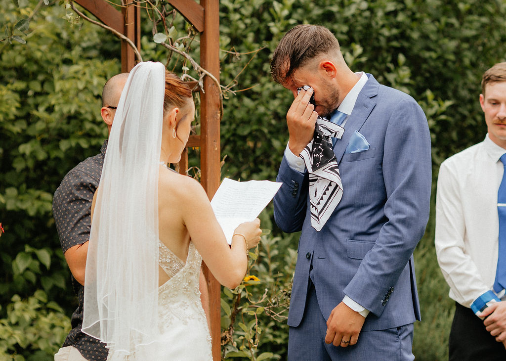 wedding ceremony at stone mountain lodge