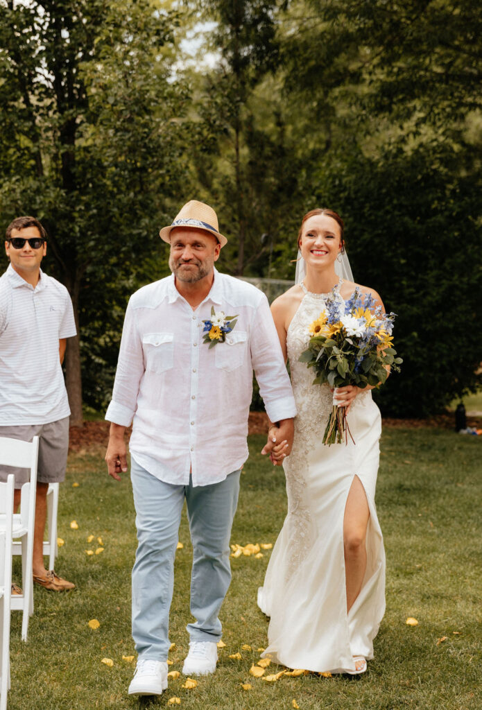 wedding ceremony at stone mountain lodge