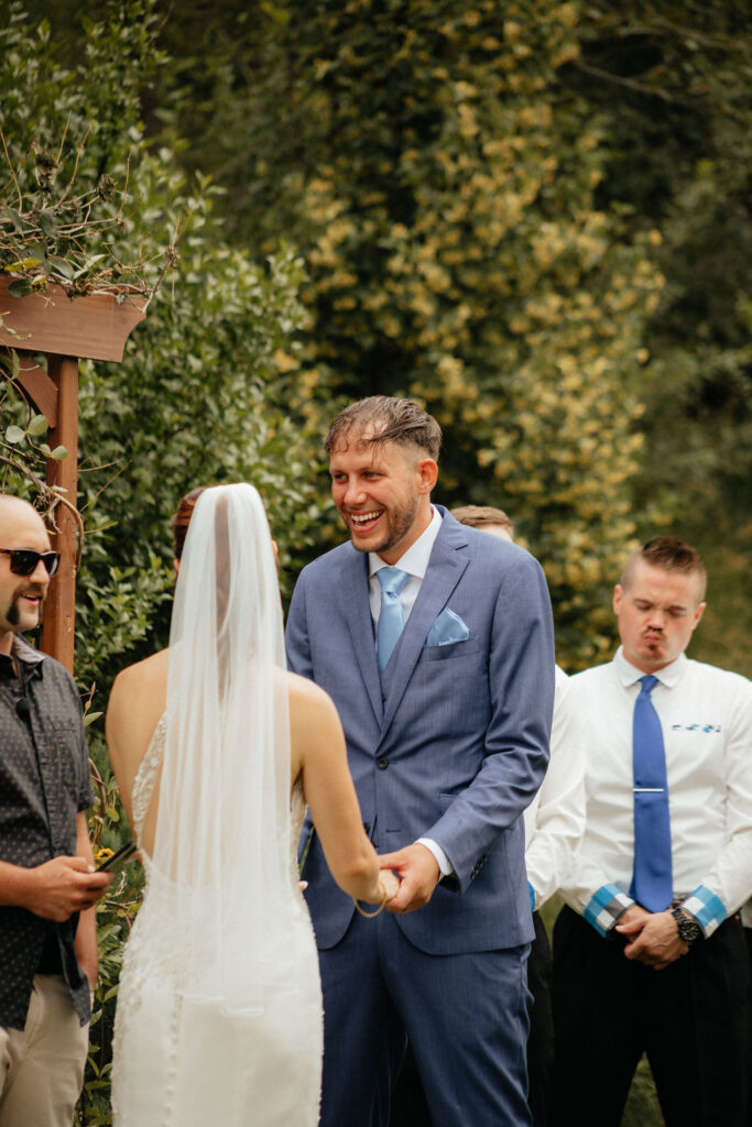 wedding ceremony at stone mountain lodge