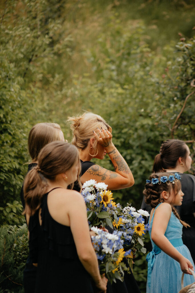 wedding ceremony at stone mountain lodge