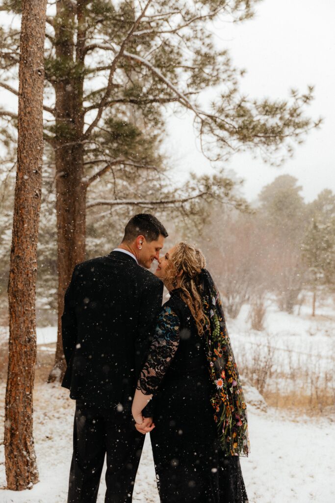 snow mountain wedding photos 