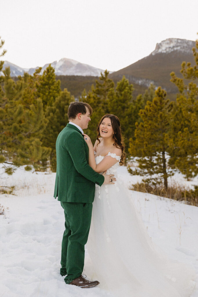 winter wedding mountain photos 