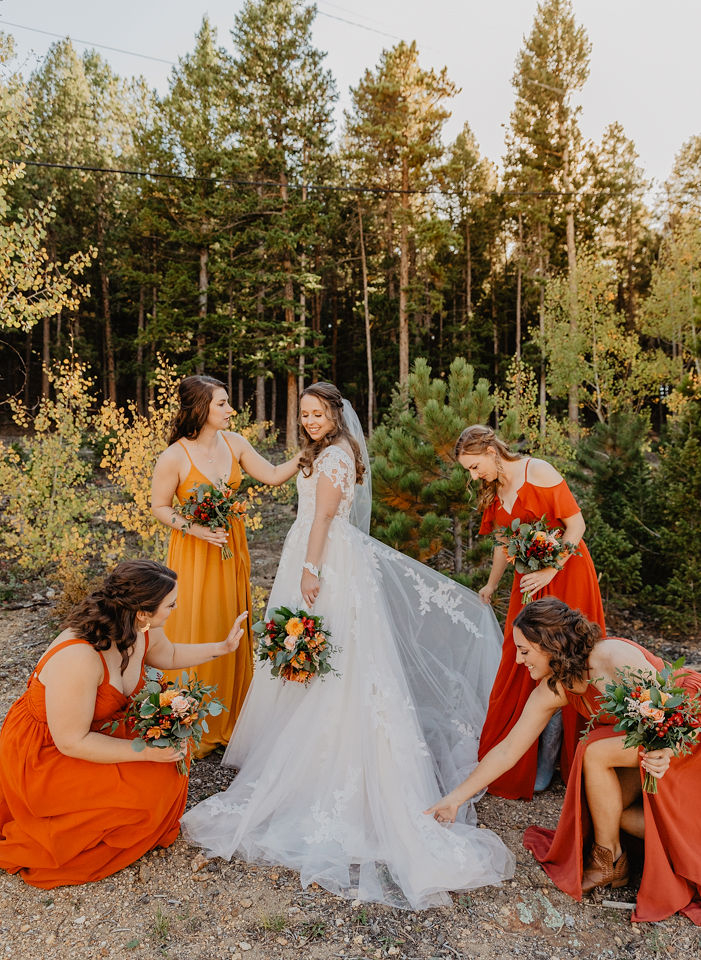 fall bridal party dresses  