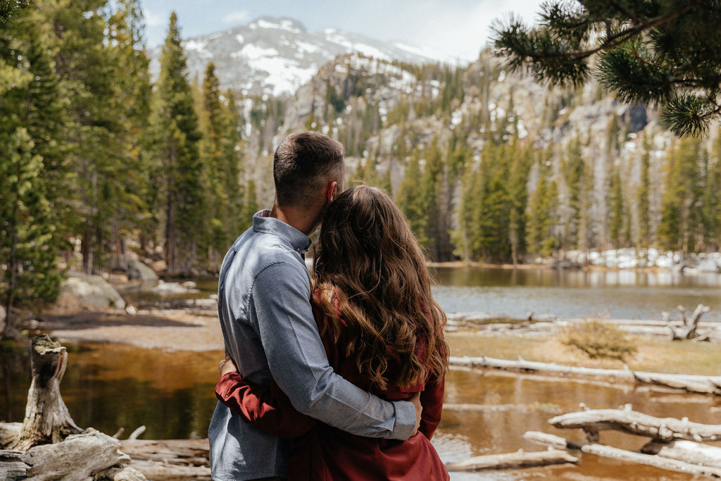 adventurous engagement photos at rocky mountain national park colorado