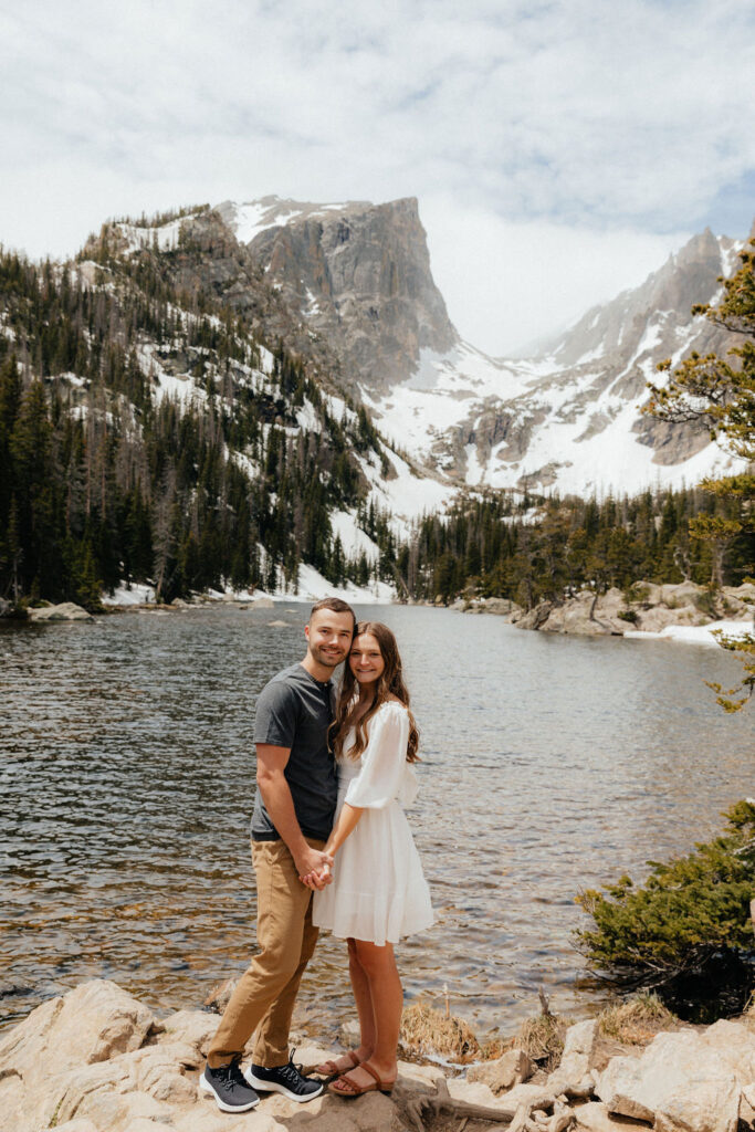 adventurous engagement photos at rocky mountain national park colorado