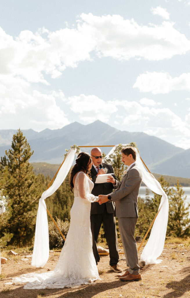 windy point campground wedding ceremony at the forest loop