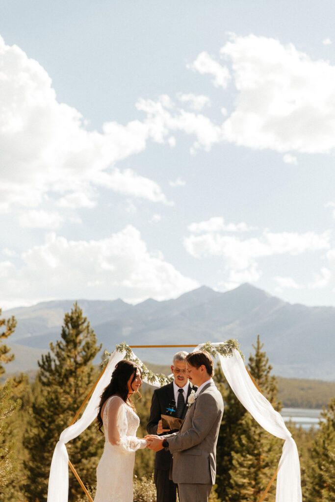 windy point campground wedding ceremony at the forest loop