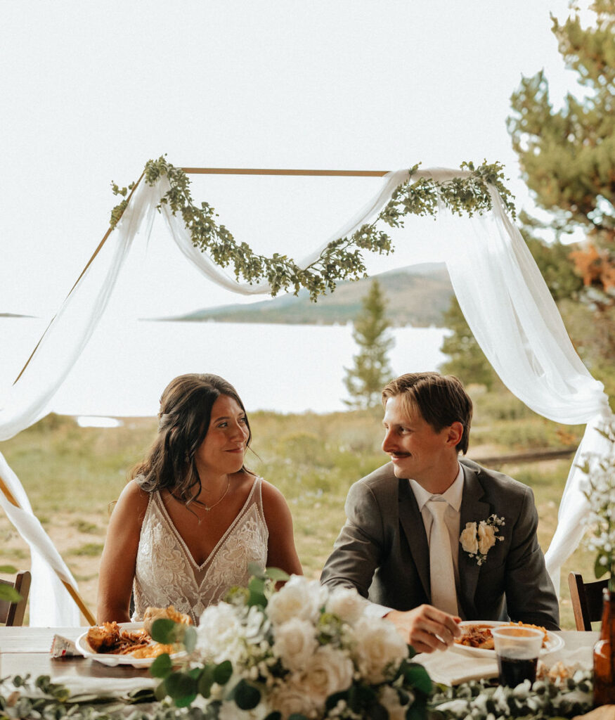 windy point campground wedding reception at the lake loop