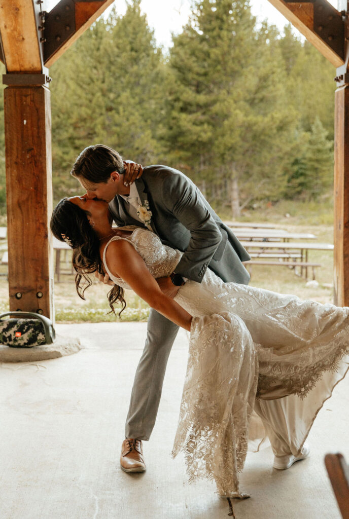 windy point campground wedding reception at the lake loop