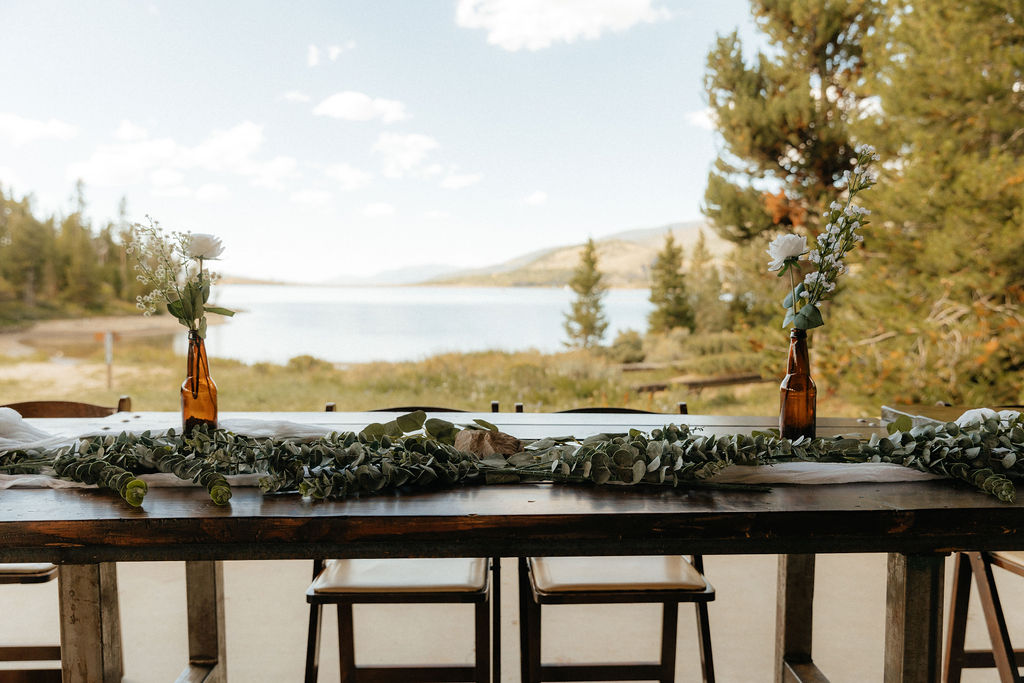 windy point campground wedding reception at the lake loop