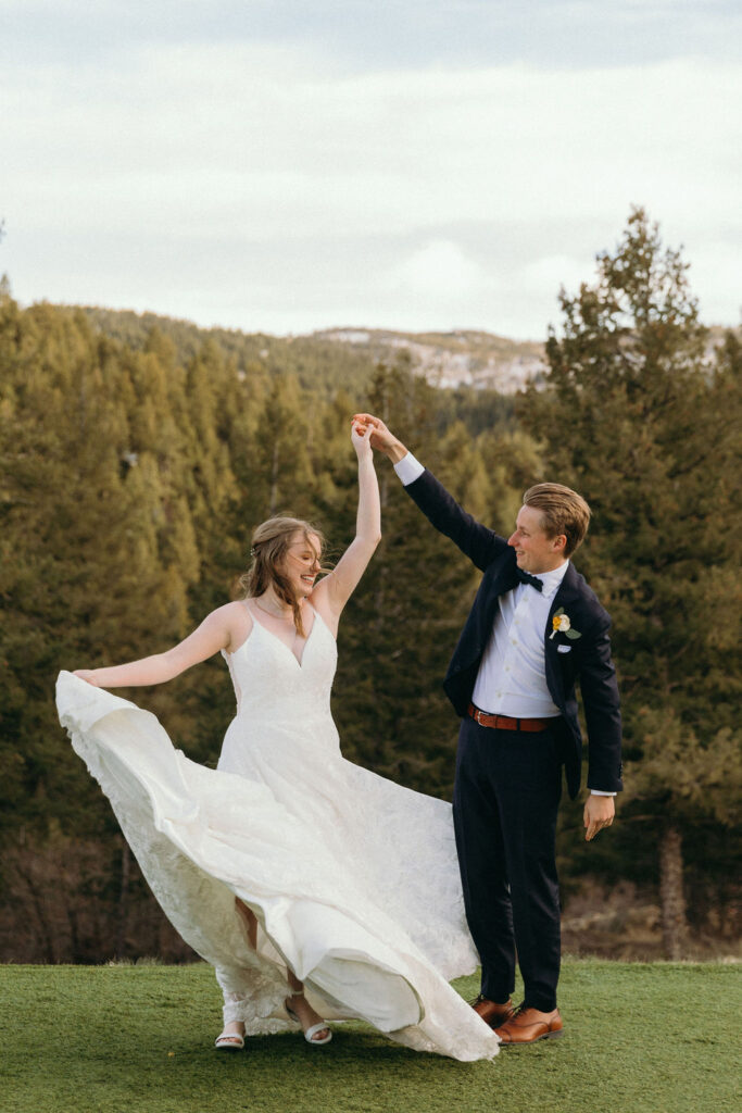 romantic and intimate summer bride and groom portraits in Colorado