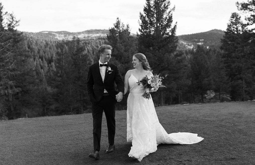 romantic and intimate summer bride and groom portraits in Colorado