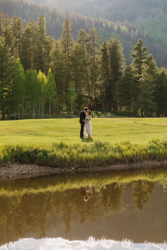 Camp Hale Wedding photos of bride and groom by mrs ferree photography