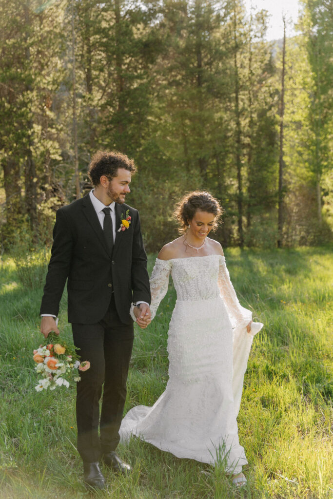 Camp Hale Wedding photos of bride and groom by mrs ferree photography