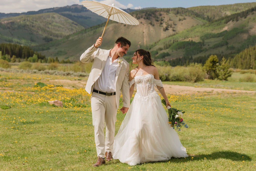 Camp Hale Wedding photos of bride and groom by mrs ferree photography